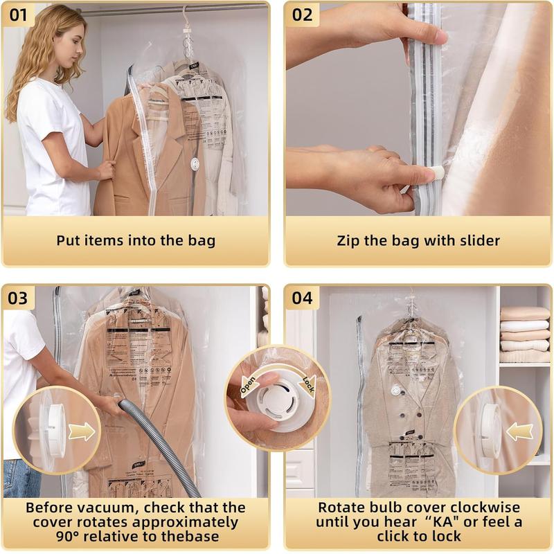 Plumeria Hanging Vacuum Storage Bags